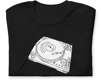 T-shirt pour platine vinyle : cadeau DJ pour mélomane