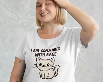 Rolig kattmeme-t-shirt: Arg kattunge-t-shirt för kattälskare
