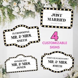 Letreros personalizables para servicio de botellas de boda (juego de 4) / Tema de marquesina / Plantillas editables de Canva / Decoración de recepción / Descarga digital