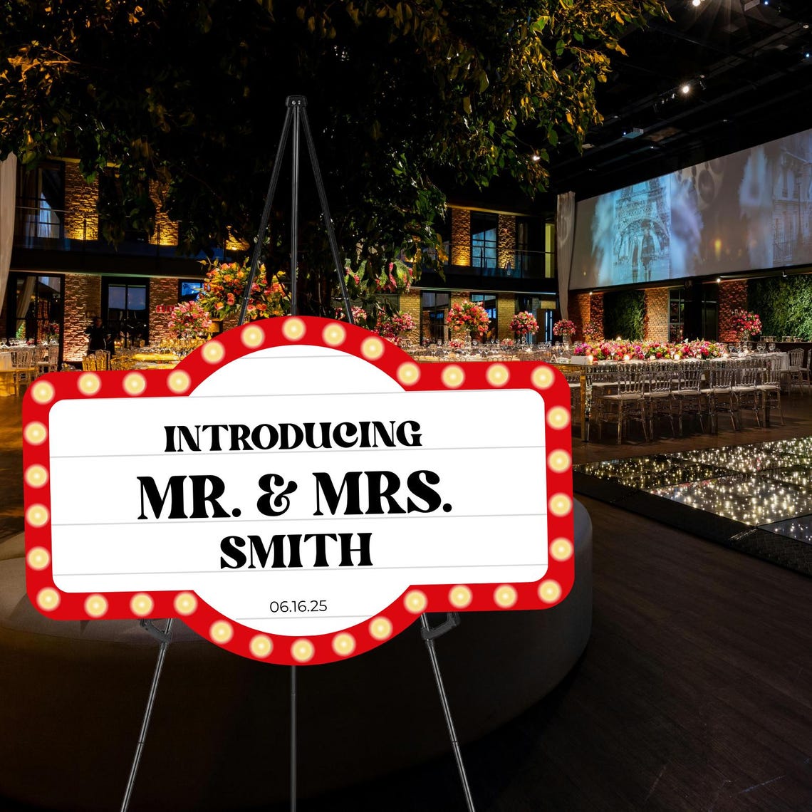 Wedding Bottle Service Sign | Marquee Wedding Sign Template, Editable ...