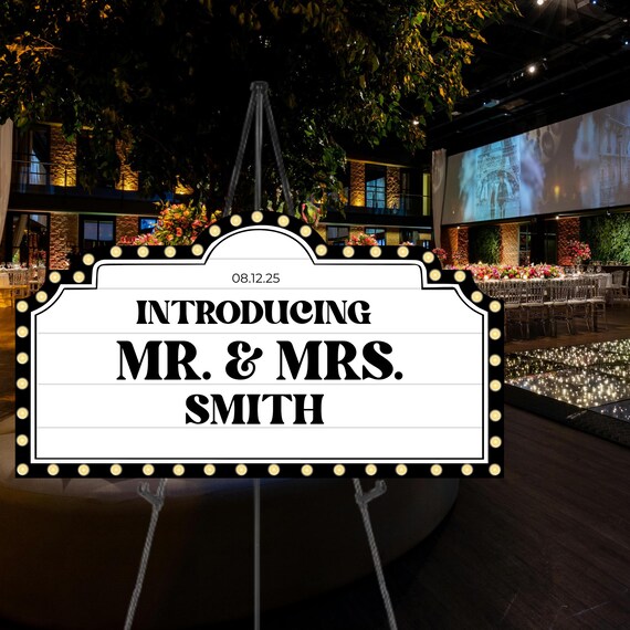 Editable Wedding Bottle Service Sign | Marquee Bar Canva Template | Printable Wedding Bar Sign | Digital Download for Reception