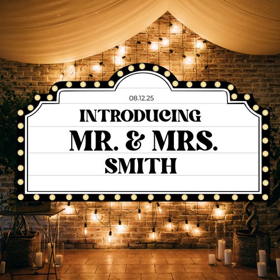 Editable Wedding Bottle Service Sign | Marquee Bar Canva Template | Printable Wedding Bar Sign | Digital Download for Reception