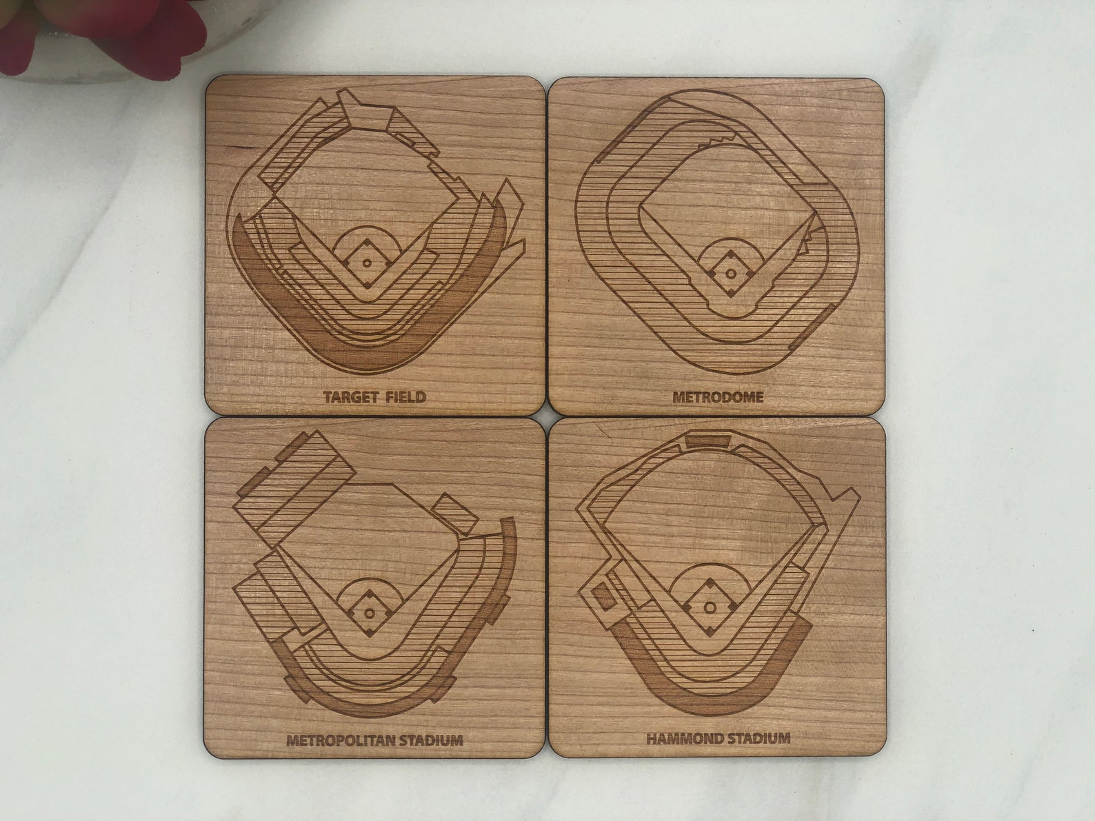Minnesota twins stadium coasters minnesota baseball wood etsy