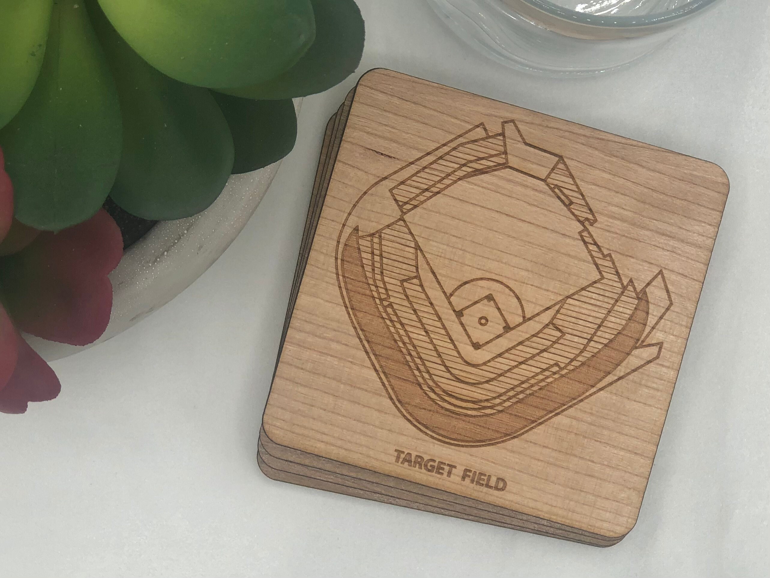 Minnesota Twins Target Field Coasters Custom Baseball Stadium Etsy