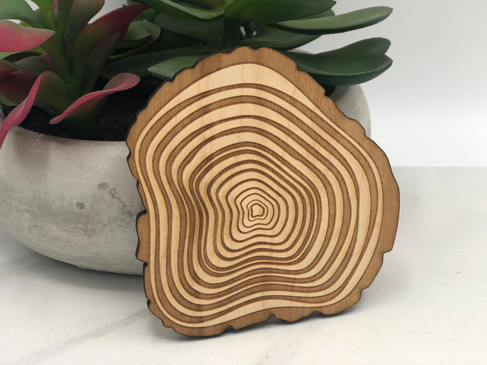 Wood Tree Ring Coaster Set Outdoor Coaster Set Perfect Gift Etsy