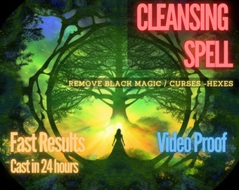 Powerful Cleansing Spell, Black Magic Removal, and Protection Spell - Video Proof - Handcrafted Ritual by Spell of Nature - Same Day Casting