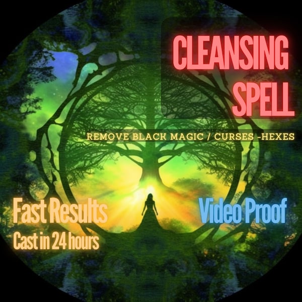 Powerful Cleansing Spell, Black Magic Removal, and Protection Spell - Video Proof - Handcrafted Ritual by Spell of Nature - Same Day Casting