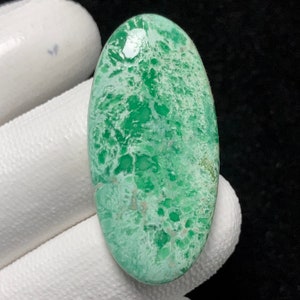 Natural Lucin Utah Variscite , Oval Cabochon, 39x19x5 MM, 26 CTS, Beautiful Cabochon. #11315