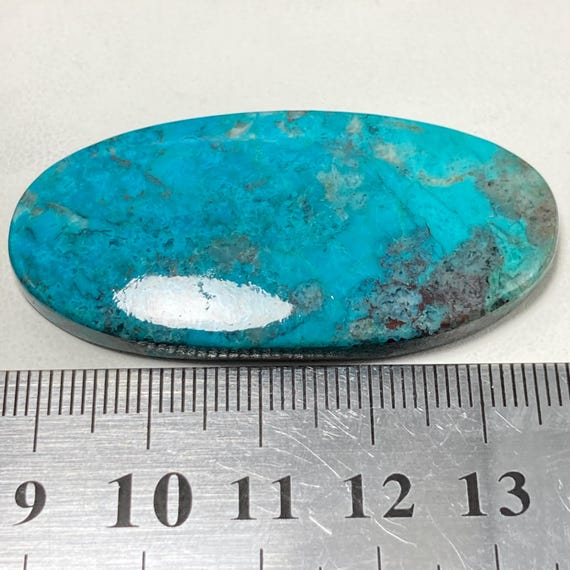 ペルー産クリソコラ、オーバルカボション、52x25x6 MM、53 CTS、美しい