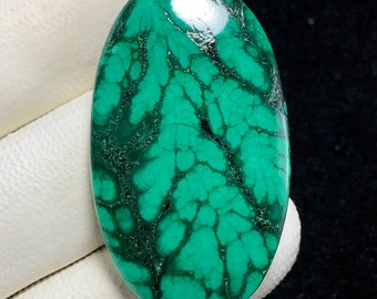 Natürlicher Malachit, ovaler Cabochon, 43x25x6 MM, 78 CTS, wunderschöner Cabochon. #10087