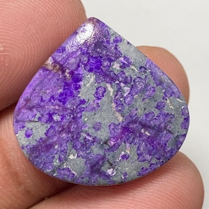 Natural Rare Sugilite, Pear Cabochon , 23x24x7 MM, 30 CTS, Beautiful Cabochon, #11394