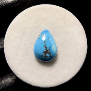 Golden Hill Turquoise, Pear Cabochon, 14x10x5 MM, 5 CTS, Beautiful Cabochon,#17246