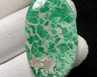 Natural Spider Web Variscite, Clay Canyon  Variscite, Oval Cabochon, 38x22x6 MM, 44 CTS,Beautiful Cabochon,#13884