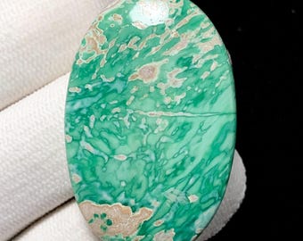Natural Lucin Utah Variscite , Oval Cabochon, 41x27x7 MM, 61 CTS, Beautiful Cabochon. #11314