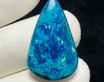 Natürlicher Shattuckit, Birnen Cabochon, 29x18x5 MM, 22 CTS, Wunderschöner Cabochon. #9930