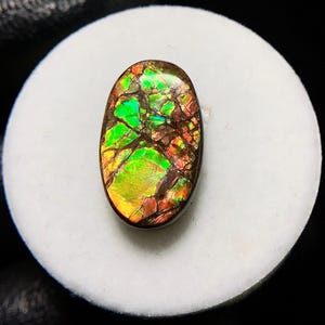 Multi Fiery Dragon Skin Ammolite , Oval Cabochon, 18x11x4 MM, 10 CTS, Beautiful Cabochon,#17967