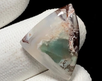 Aqua Chalcedon, Freeform Cabochon, #18304, 23x18x5 MM, 12 CTS,