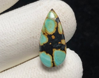 Natürlicher Hubei Türkis, Birnen Cabochon, 18x8x6 MM, 6 CTS, Wunderschöner Cabochon. #10194