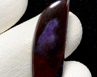 希少なチェリーフクシアレッドパープルスギライトエッグ 40 x 30 mm