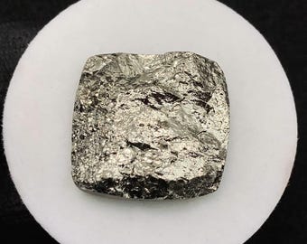 Fools Gold Pyrite Druzy, Cushion Cabochon, 22x22x7 MM, 34 CTS, Beautiful Cabochon,#14615