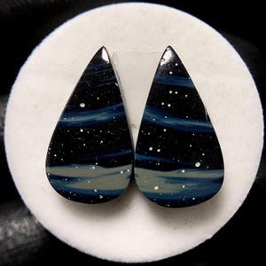 Leland Blue Mountain Stone Pair, Pear Cabochon, 20x11x5 MM, 17 CTS, Beautiful Cabochon,#18809