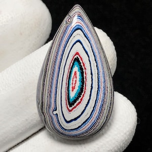 Fordite, Pear Cabochon, 32x18x5 MM, 11 CTS, Beautiful Cabochon, #11970