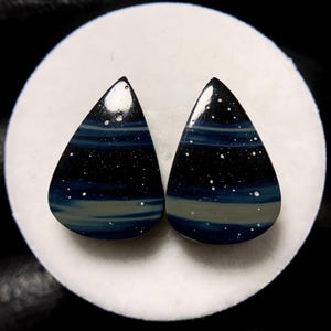 Leland Blue Mountain Stone Pair, Pear Cabochon, 17x12x4 MM, 15 CTS, Beautiful Cabochon,#18811