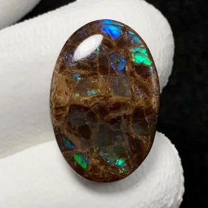Multi Feiry Ammolite , Oval Cabochon, 21x15x5 MM, 14 CTS, Beautiful Cabochon,#14952