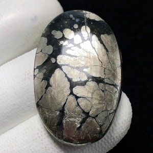Marcasita natural, cabujón ovalado, 36 x 23 x 5 mm, 66 quilates, hermoso cabujón, n.º 11820