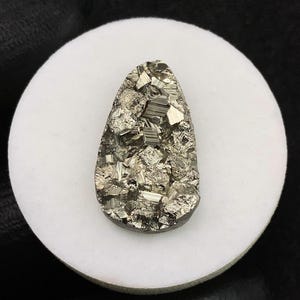 パイライト ドゥルージー、ペア カボション、24x20x8 MM、34 CTS、美しいカボション、#14614