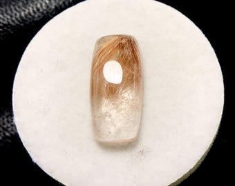 Golden Rutile Quartz, Cushion Cabochon, 18x9x5 MM, 7 CTS, Beautiful Cabochon,#20827