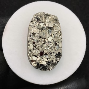 Piryt Druzy, Owalny Kaboszon, 28x17x11 MM, 71 CTS, Piękny Kaboszon, #14607