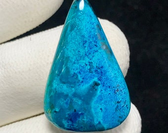 Natürlicher Shattuckit, Birnen-Cabochon, 29x18x6 MM, 23 CTS, wunderschöner Cabochon. #9929