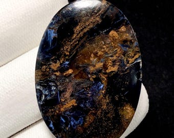 Chatoyant Bio Pietersite, Oval Cabochon, 41x28x4 MM, 46 CTS, Beautiful Cabochon,#21675