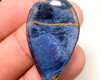 Natural Pietersite, Pear Cabochon, 35x22x7 MM, 42 CTS, Beautiful Cabochon,#17383