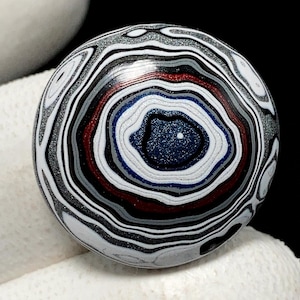 Fordite, Round Cabochon, 21x4 MM, 7 CTS, Beautiful Cabochon,#15295