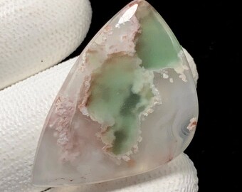 Aqua Chalcedony, Freeform Cabochon, 34x23x5 MM, 27 CTS,Beautiful Cabochon,#18302