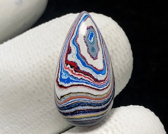 Fordite, peercabochon, 21 x 11 x 4 mm, 3 kts, prachtige cabochon, #12157