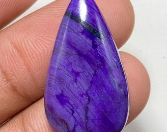 Natural Rare Sugilite, Pear Cabochon , 31x17x6 MM, 24  CTS, Beautiful Cabochon, #11402