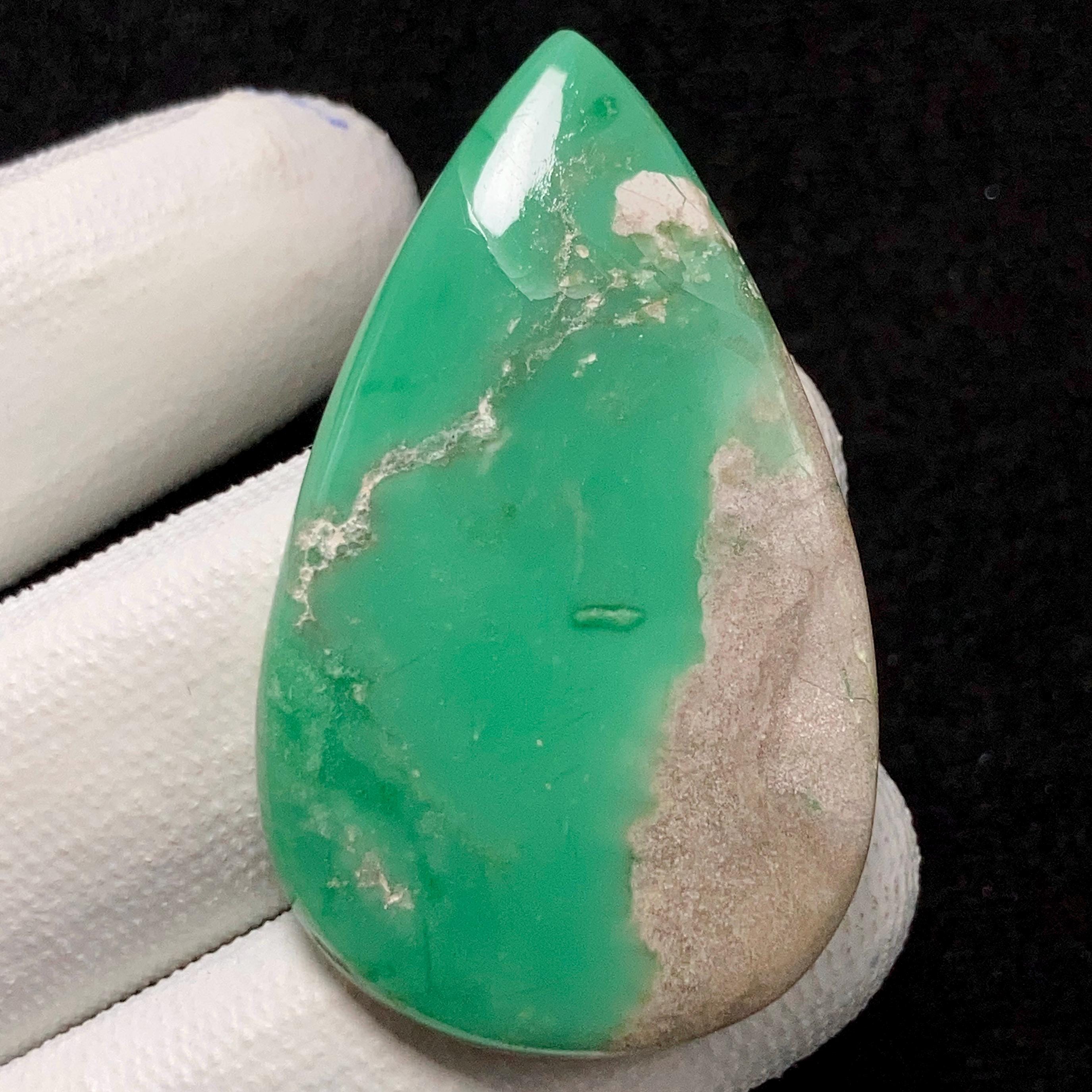 Clay Canyon Variscite , Pear Cabochon, 45x27x5 MM, 46 CTS