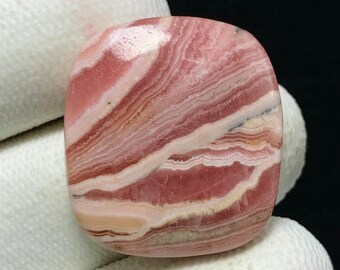 Natürlicher Rhodochrosit, Kissen-Cabochon, 24x22x5 MM, 37 CTS, wunderschöner Cabochon. #10015