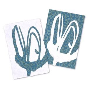 Positivo/Negativo, turchese, collage originale, carta origami