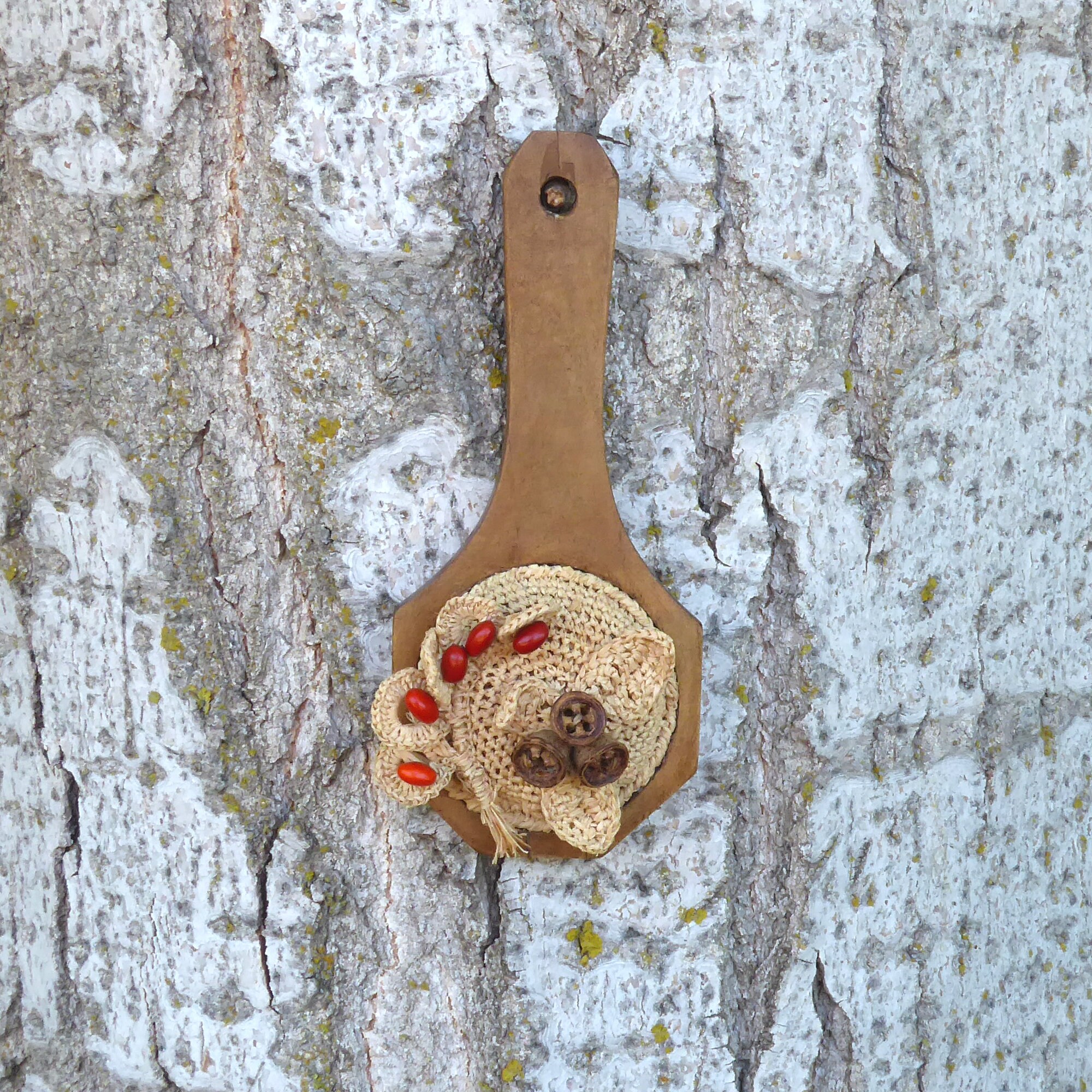 Crochet Flower Mirror Original Art Nature Etsy UK
