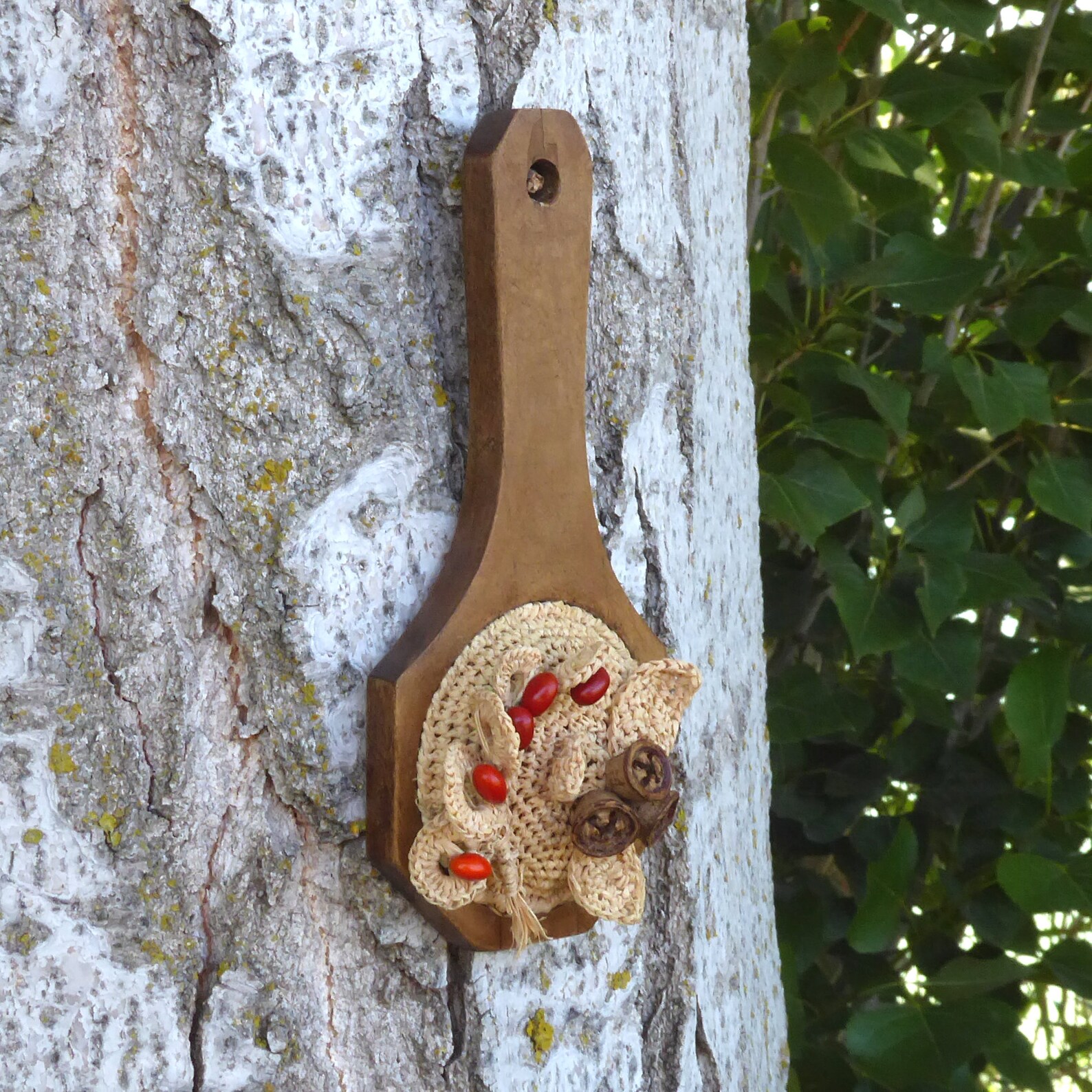 Crochet Flower Mirror Original Art Nature Etsy UK