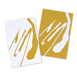 Positivo/Negativo, giallo, collage originale, carta origami