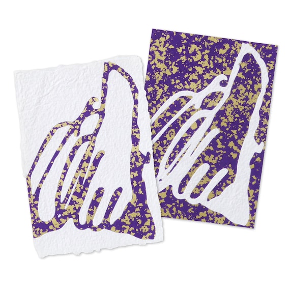 Positive / Negative Original Collage Art Origami Paper | Etsy