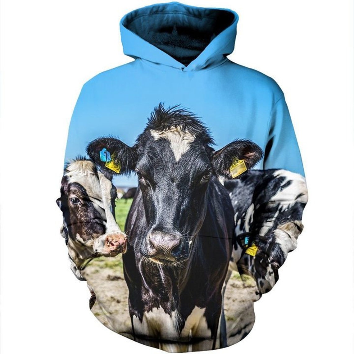 Farmer Black Dairy Cow Unisex 3D Hoodies ALL Over Print Etsy