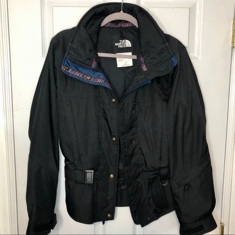 The North Face Belted Black Warm Jacket 