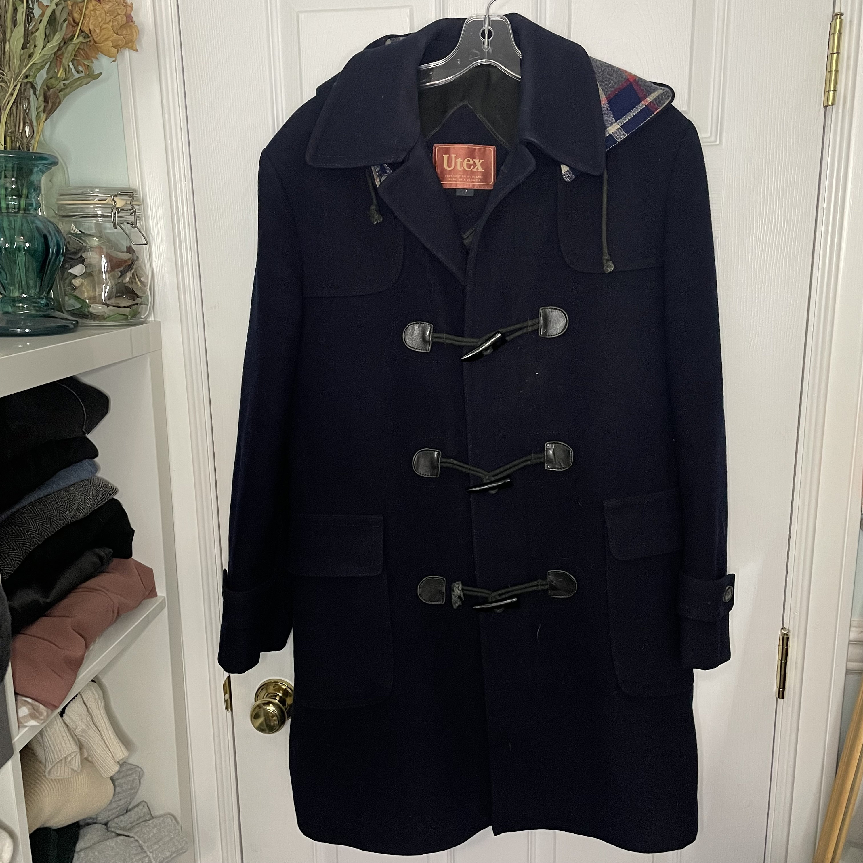 Navy Duffle Coat - Etsy Canada