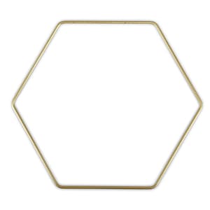 Metal rings Hexagon 6-corner coated, 20 cm and 25 cm - different colors Gold Silver Black White - Other sizes in the shop